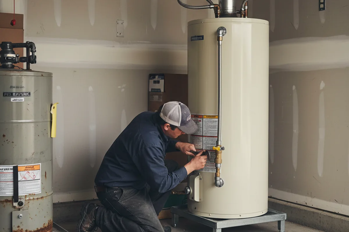 Water heater and shutoff valve replacement in Summertown